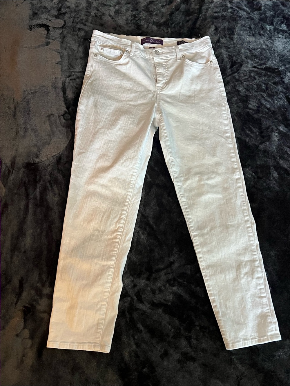 Gloria Vanderbilt White Boyfriend Jeans Size 8